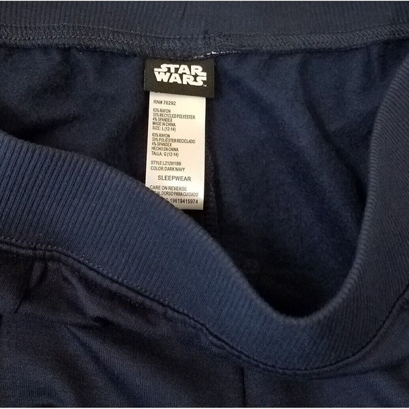 Disney Star Wars The Child Lounge Jogger Pants Pockets Sleepwear sz L(12-14) NEW - Picture 2 of 3